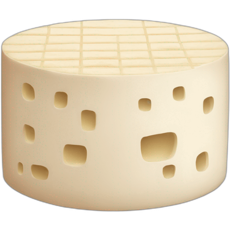 round tofu with a grid pattern on top emoji