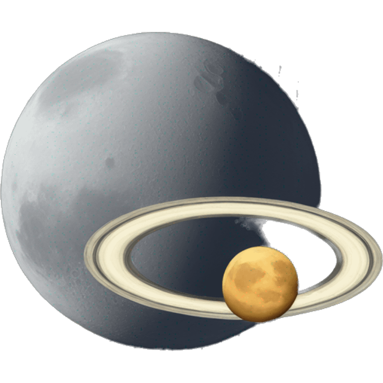 Saturn eating the moon emoji