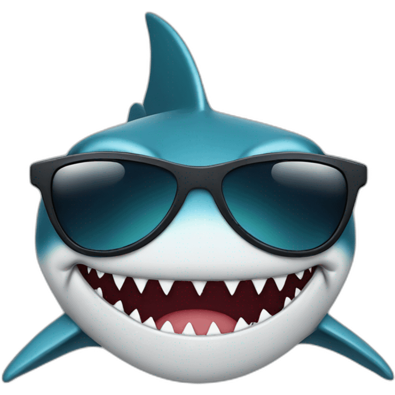 Shark with sunglasses emoji