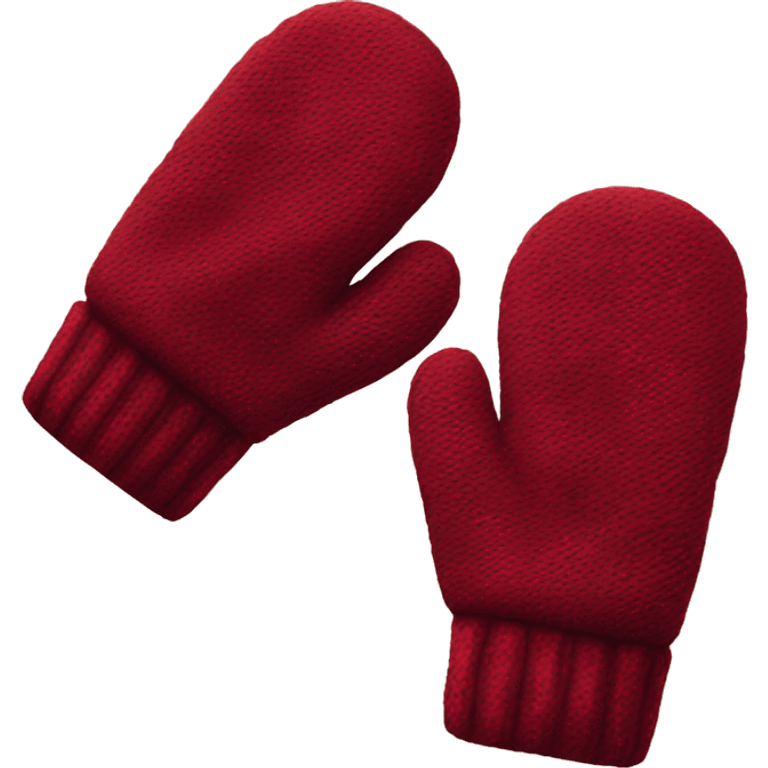 Red mittens. Burgundy.  emoji