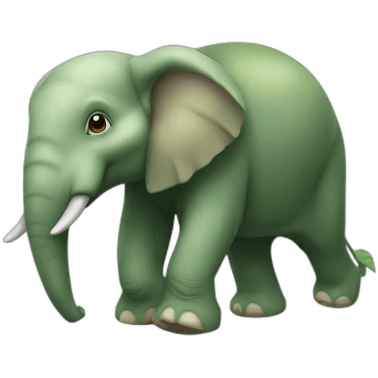 Éléphant sur tortue emoji