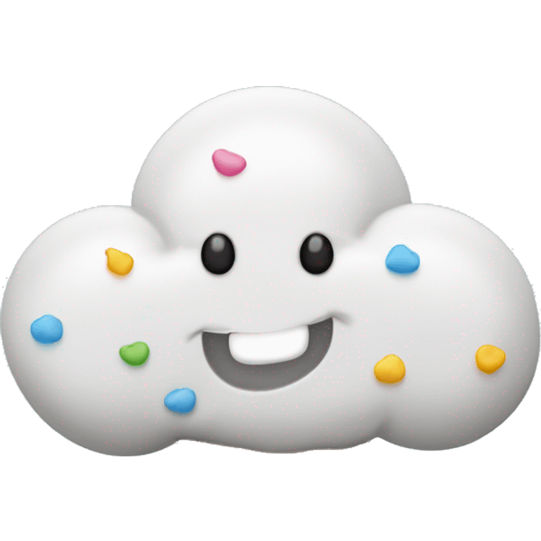 Clouds raining icecreams emoji