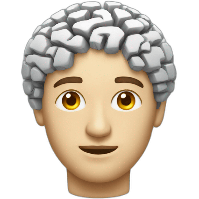 man with digital brain emoji