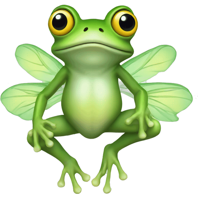 Fairy frog with wings  emoji