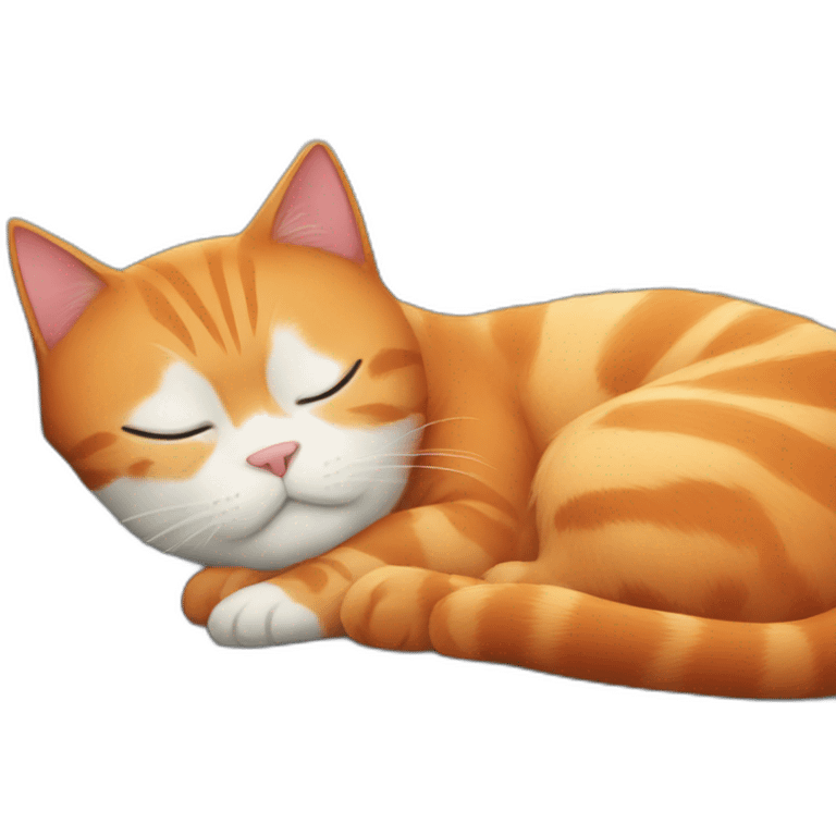 orange-cat and blackwhite cat sleep emoji