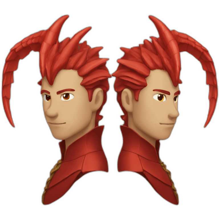 head Red dragon people simple emoji