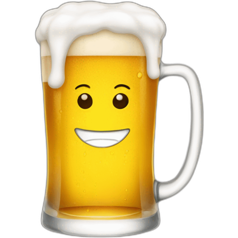 Smiling glass of beer emoji emoji