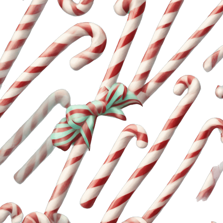 Realistic isolated single aqua blue and white striped candy cane. emoji