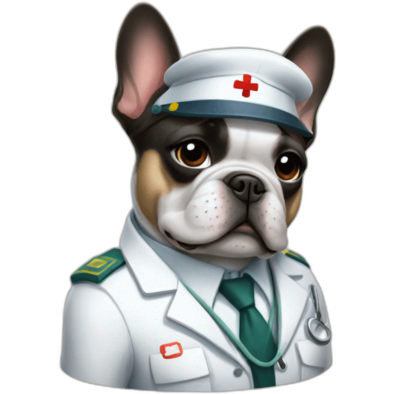 French bulldog medic emoji