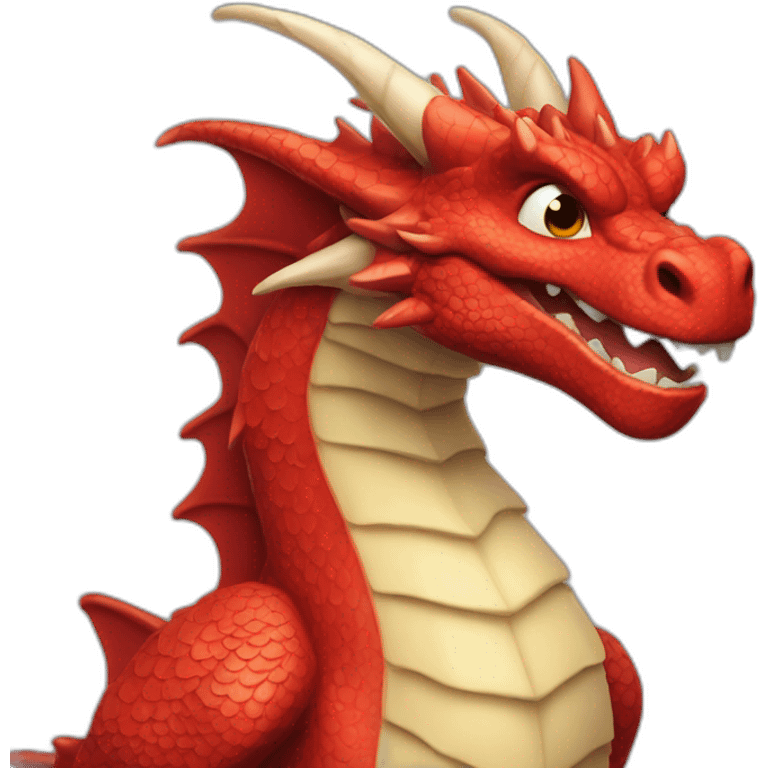 Dragon rouge en colère emoji