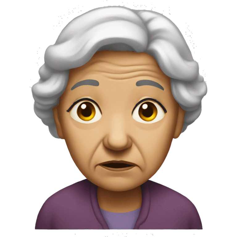 old woman sad standing  emoji