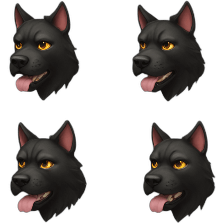 the cerberus with cat face emoji