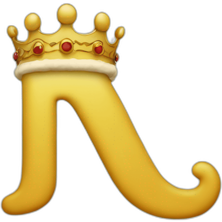 Letter J in crown shape emoji