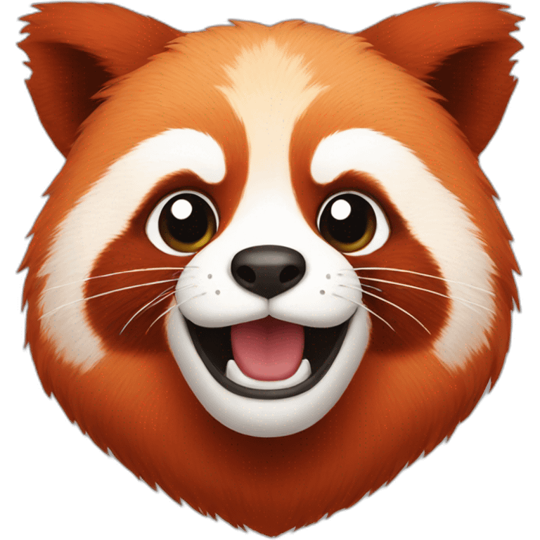 Red panda face emoji