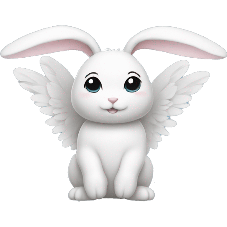 Bunny with angel wings emoji