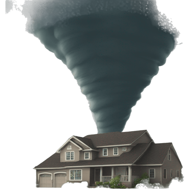 Tornado and house emoji