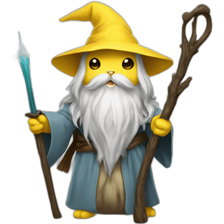 Gandalf Pikachu with a staff emoji