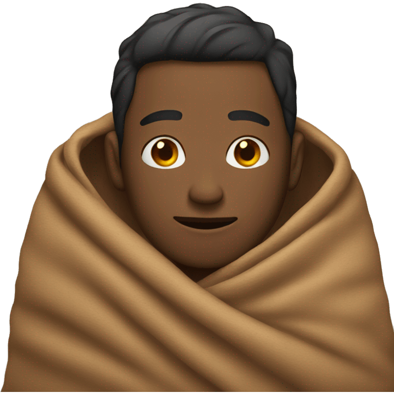 Guy in a brown blanket emoji