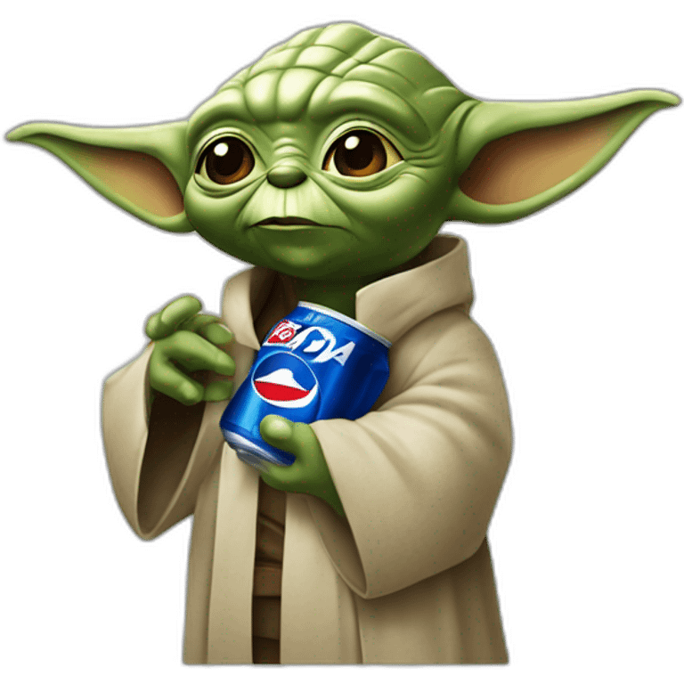 Yoda drink pepsi and coca cola emoji