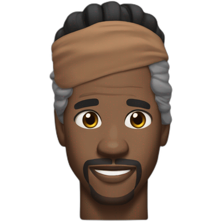 Camacho Terry crews long black hair with glad headband emoji