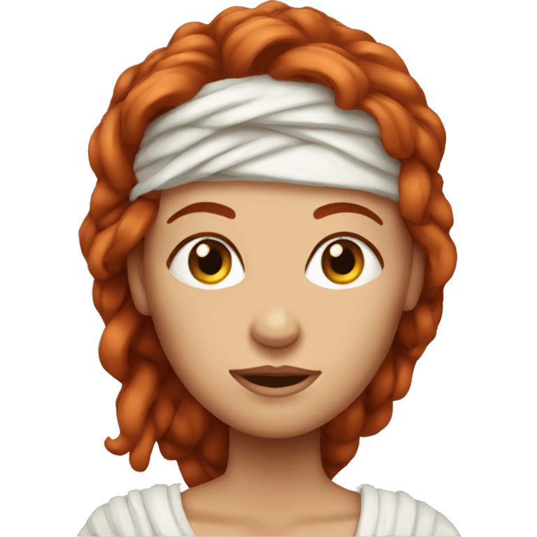 Female red hair mummy emoji