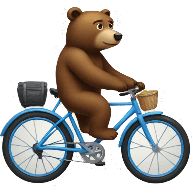 Bear in bike emoji