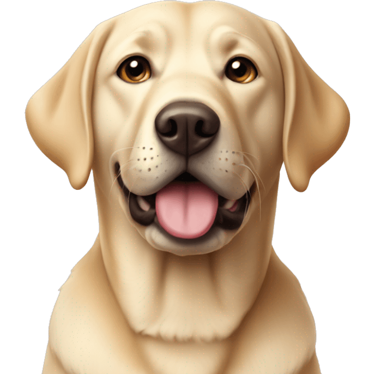 labrador with treat emoji