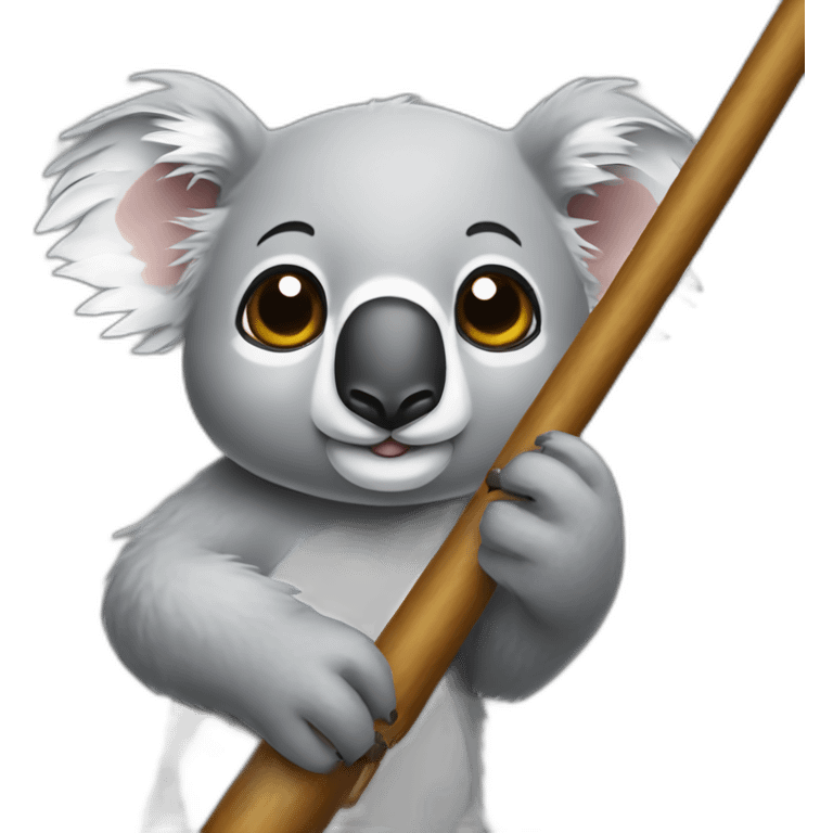 Koala fisching with a fisching-rod emoji