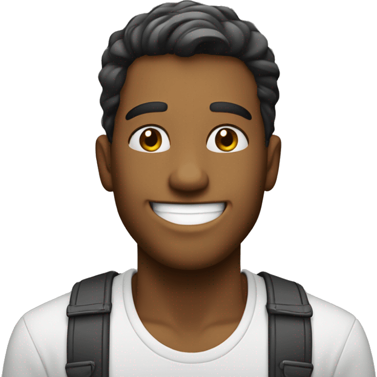 hombre joven sonriendo emoji