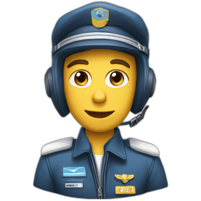 Un pilote d'avion fou emoji