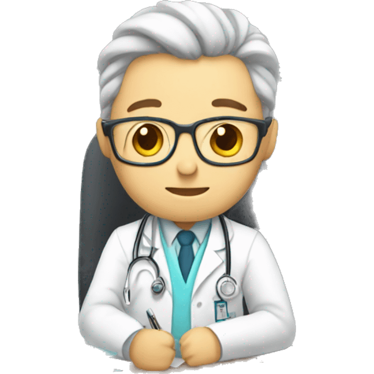 Doctor studying for the MIR emoji