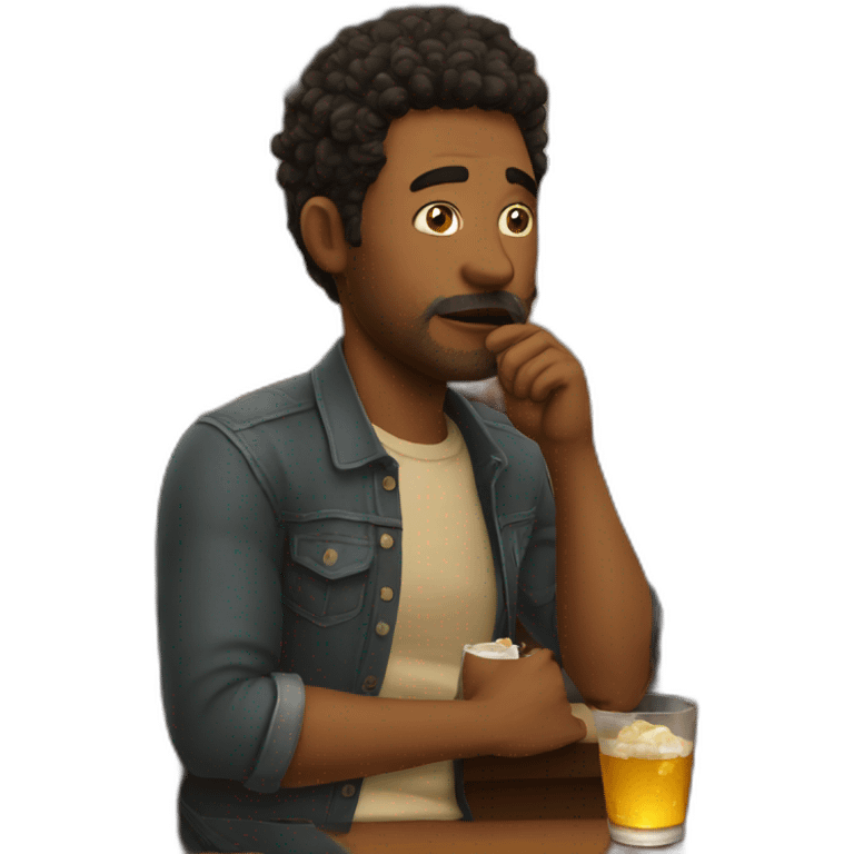 drunk guy at a bar with an opinion emoji