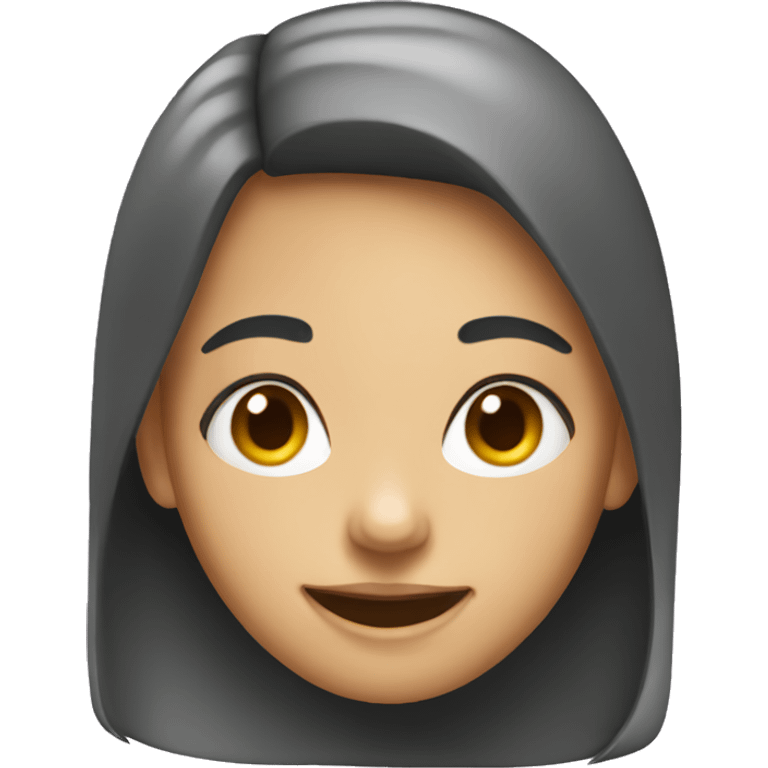 A girl who is smiling emoji