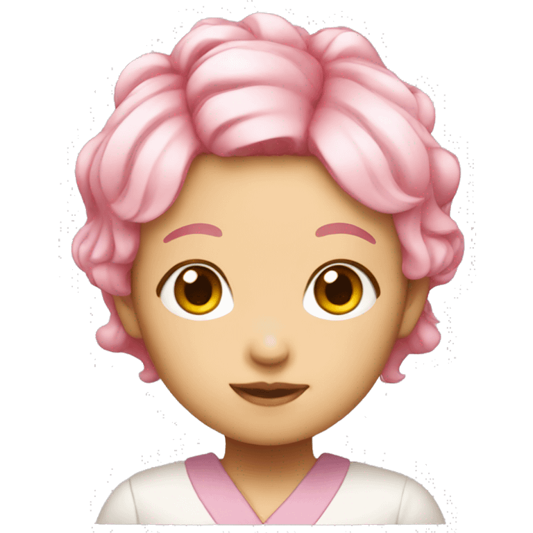 japanese girl with pink hair emoji