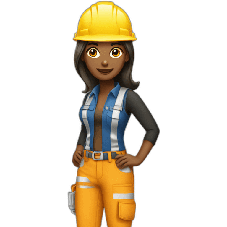 Construction worker in heels emoji