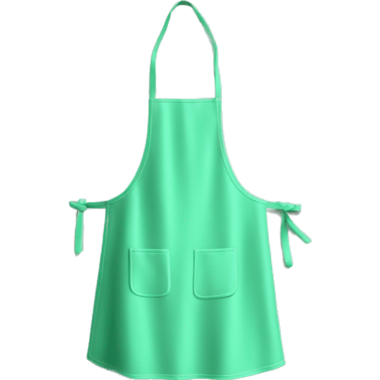 Realistic mint green kitchen apron isolated  emoji