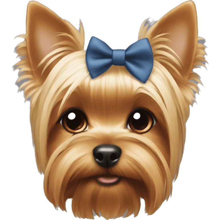 Yorkie wearing a bow  emoji