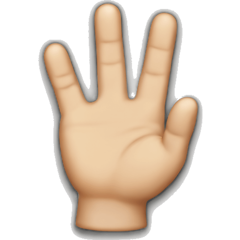 hand doing an L shape with little, ring and mittle fingers down emoji