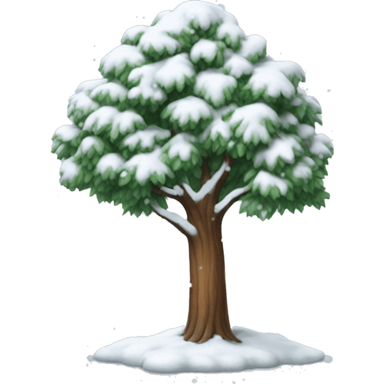 Tree with snow on it emoji