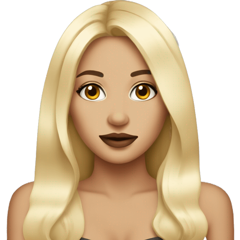 Blondie girl with make-up  emoji