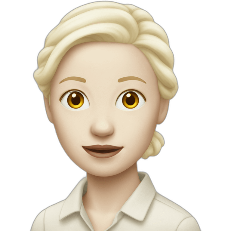 Woman albinos in IKEA emoji