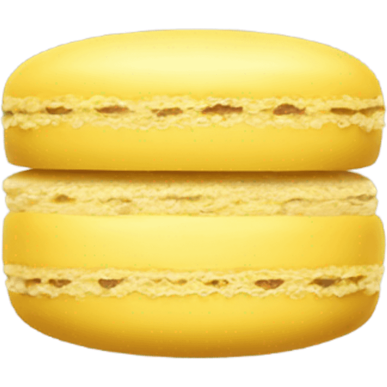 one yellow macaron  emoji