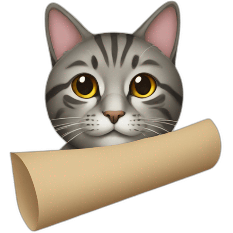 Cat with paper emoji