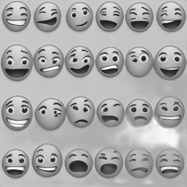 smileys emotions gray scale emoji