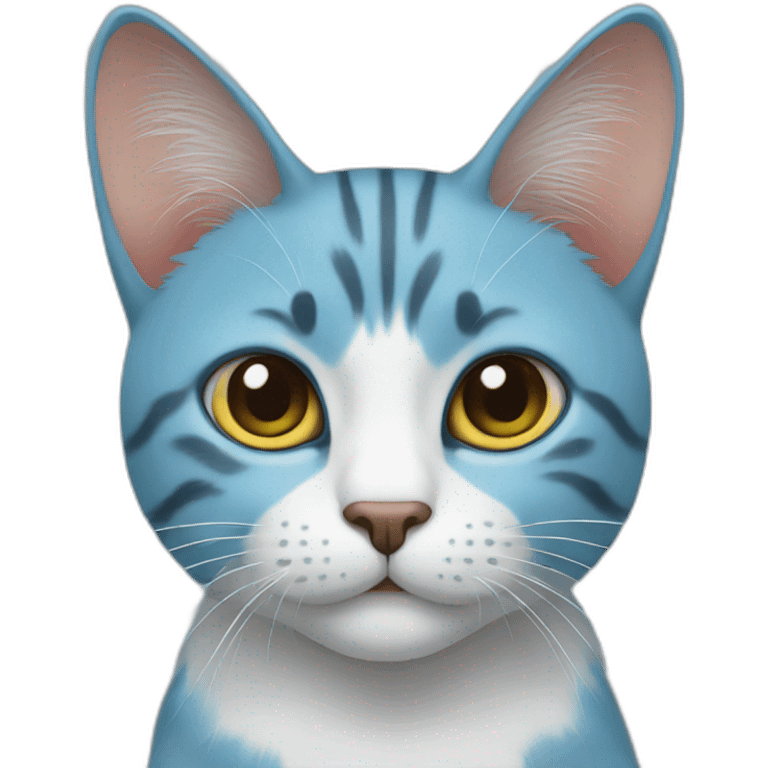 Cat blue emoji