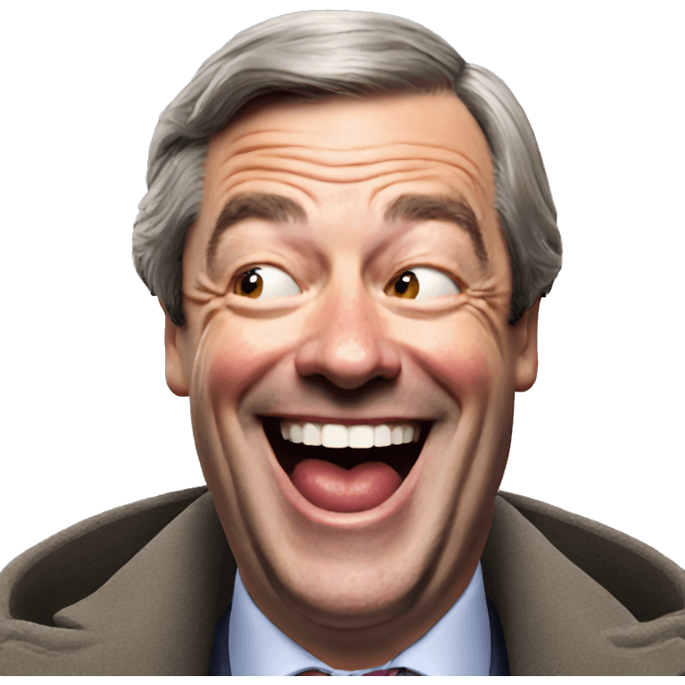 Nigel Farage laughing  emoji