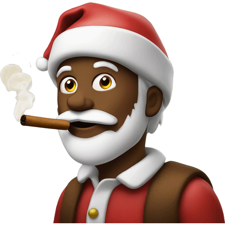 Santa smoking cigar emoji