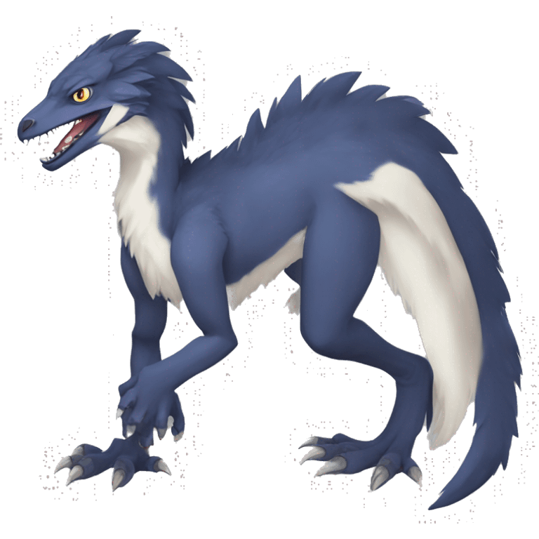 Sergal-raptor-vernid full body emoji