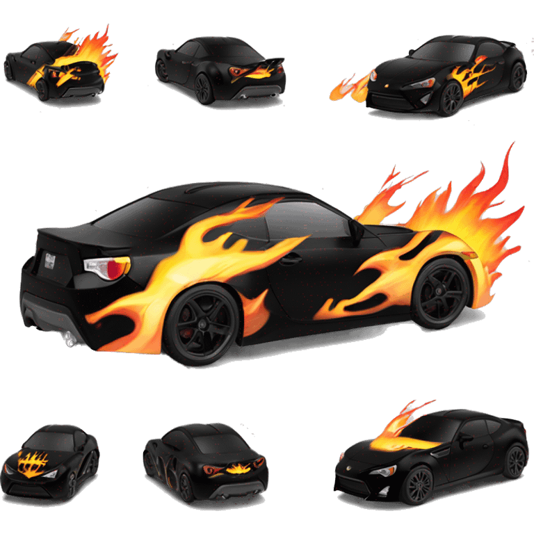 Batman themed toy wide-body Scion FR-S with hot rod flames  emoji