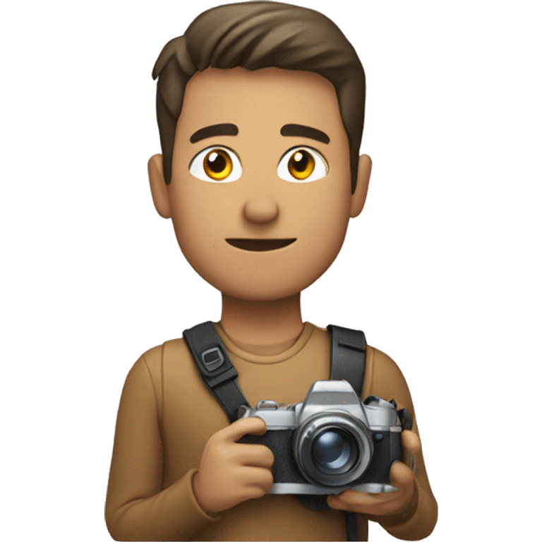 Man Holding a camera facing right side emoji